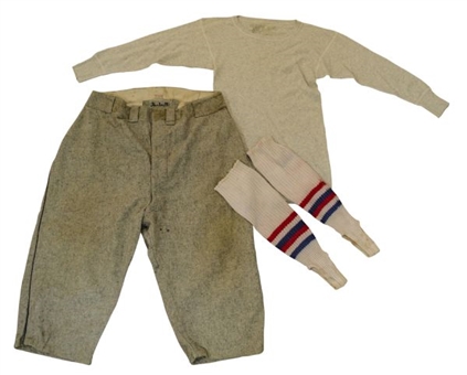1940’s Gabby Hartnett Game Used Pants, Undershirt and Stirrups from Barnstorming Team